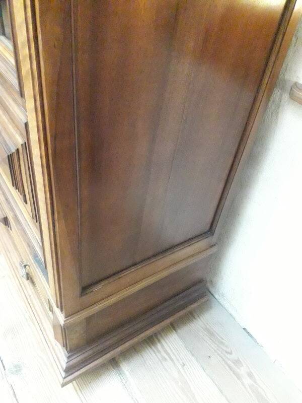 Walnut display cabinet 19th century H234cm