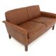 Canapé scandinave en cuir  2 places, Suède, 1960