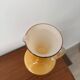 Vintage amber opaline vase retro mid-century glassware
