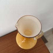 Vase en opaline vintage range ambré Verrerie rétro mid century