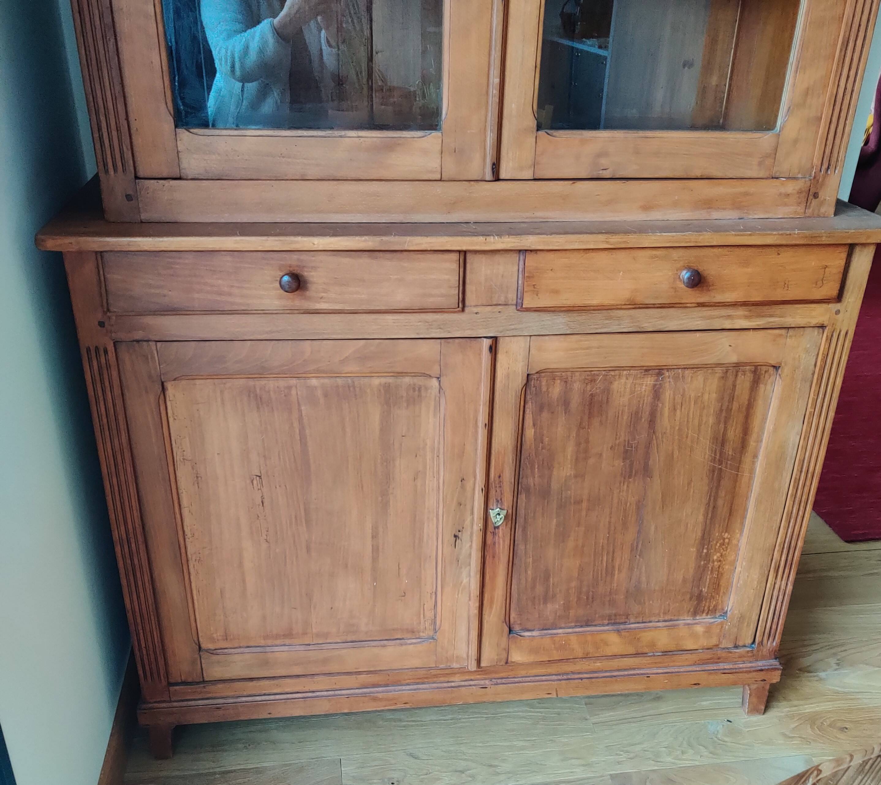 Country-style 2-part sideboard in light beech