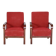 Set of Art Deco Walnut Armchairs, 1930s