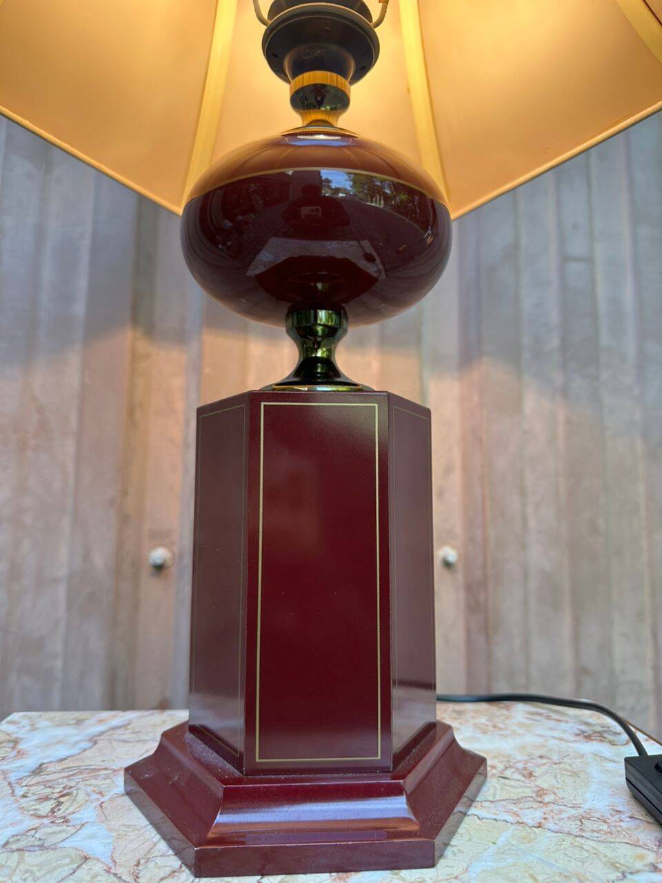 Table lamp by Maison le Dauphine Recency bordeaux 1970