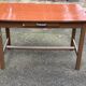 Parisian desk made of solid wood, painted grey and with formica.