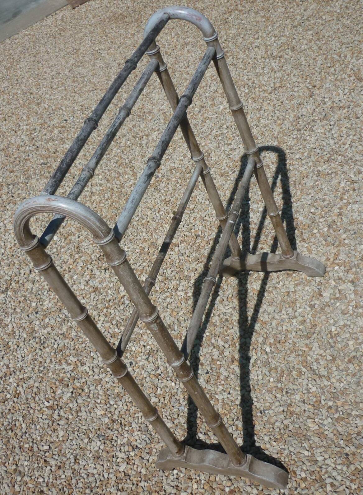 Old bamboo style towel rack from the 1900s