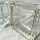 Pair of glass brick Lumax vintage design 60 Le corbustier