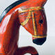 Hand painted carved wooden horse