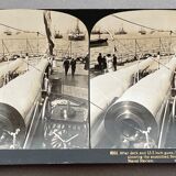 Old photography stereo, stereograph, luxury albumine 1903 English warship