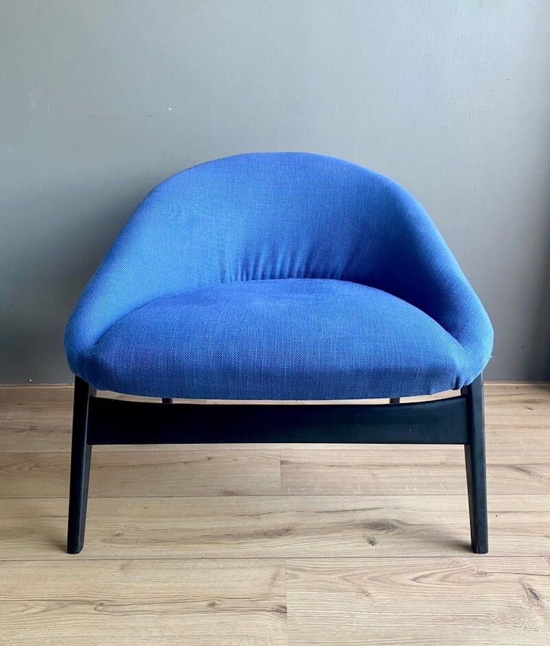 Fauteuil de salon bleu, modèle Columbus, Hartmut Lohmeyer pour Artifort, années 1950