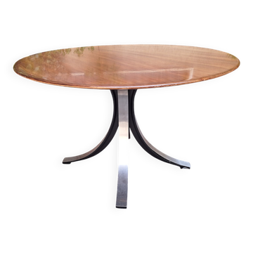 Model T69 Dining Table in Brass-Plated Iron by Eugenio Gerli and Osvaldo Borsani for Tecno, 1970s