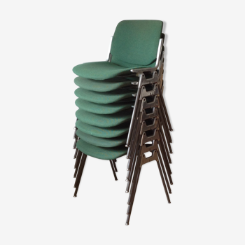 Lot of 8 DSC 106 chairs by Giancarlo Piretti edition Castelli
