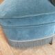 Vintage blue velvet armchair, 1950s-60s