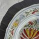 Antique decorative plate IB Quimper with polychrome floral decoration D24