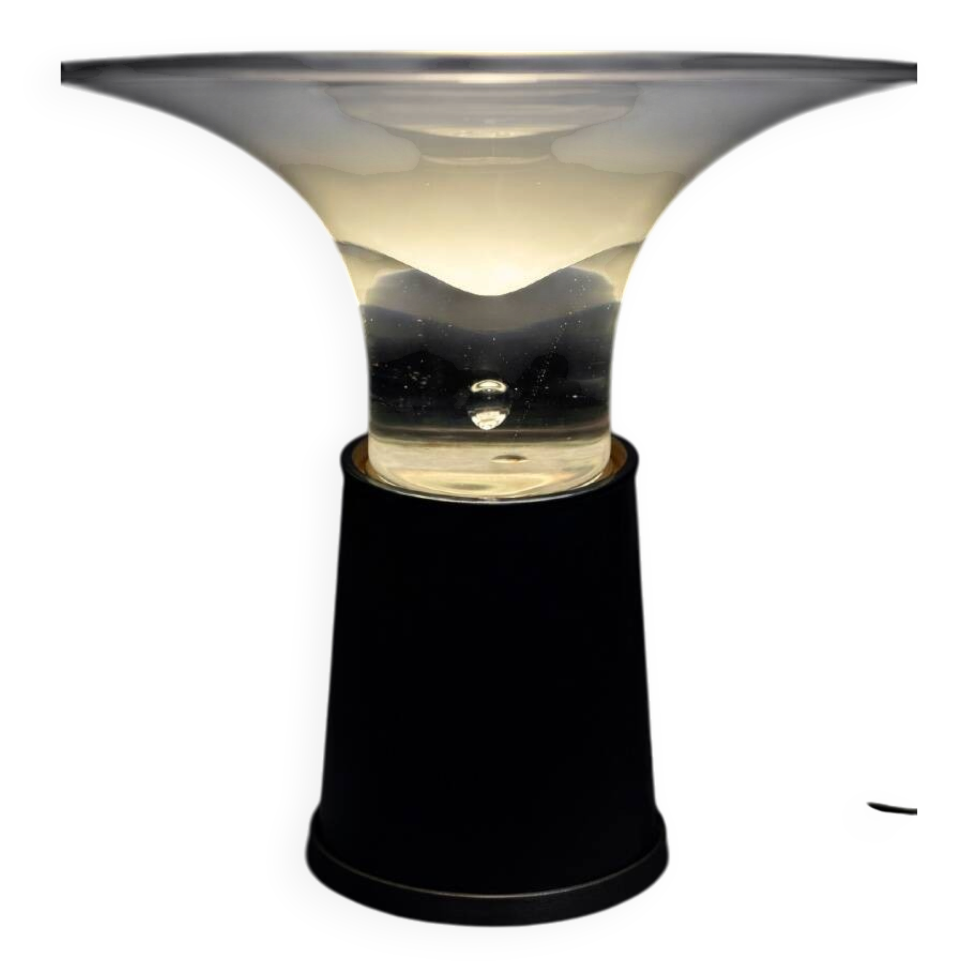 Vistosi - Leather and glass lamp circa 1970
