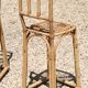 Pair of bamboo rattan bar stools, 70s