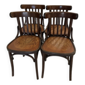 Suite de 4 chaises de bistrot vintage années 1960