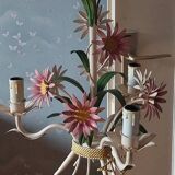 vintage 70s pendant light in multicolored lacquered metal