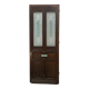 Art Deco style entrance door in solid wood, 20th century
