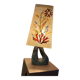 Vintage ceramic lamp Accolay resin lampshade herbarium