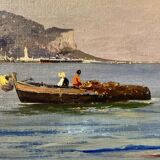 Painting of Giuseppe Lamonica (1862-1919) - Il Monte Pellegrino