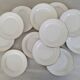 Old Earthenware Dinner Plates Hamage and Moulin des Loups White and Vintage Golden Fillet
