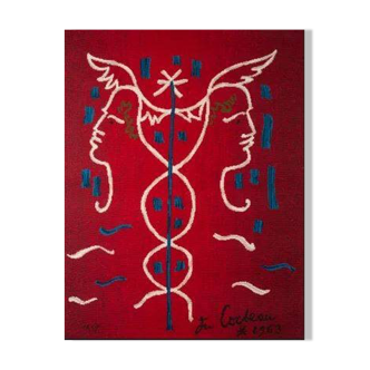 “The Caduceus” tapestry based on a cartoon by Jean Cocteau (1889-1963)