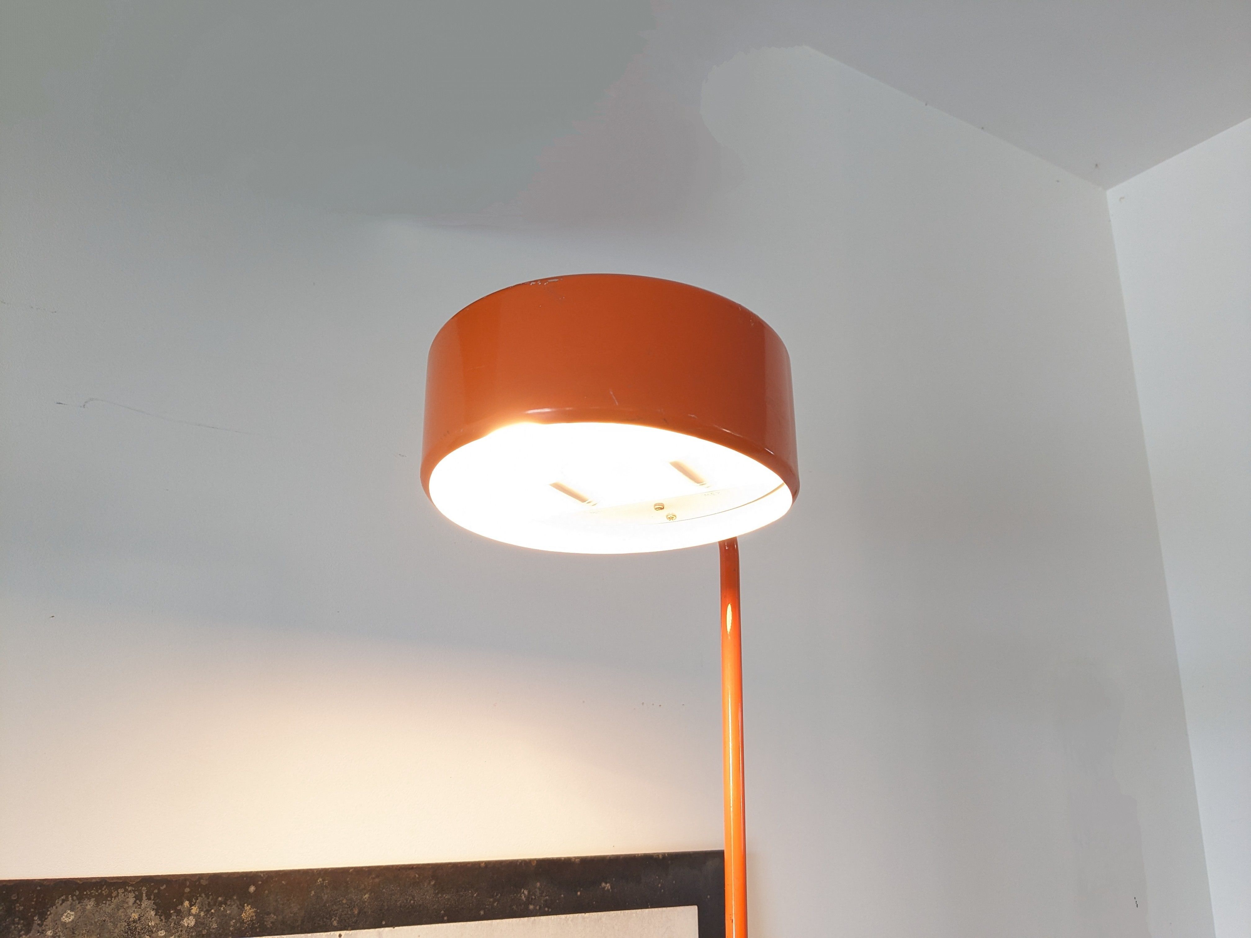Large vintage orange lamp by Anders Pehrson for the Atelje Lyktan 1970