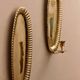 Vintage Swedish Oval Wall Sconces in Brass