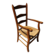 Fauteuil traditionnel en bois et paille