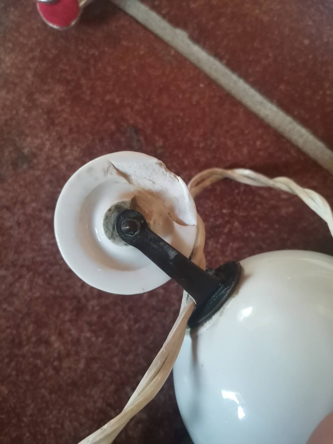 Supension vintage avec systeme céramique contrepoids électrique et griffe