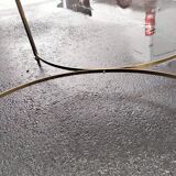 Old vintage gilded side table with marble top