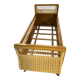Lit enfant en rotin et osier vintage