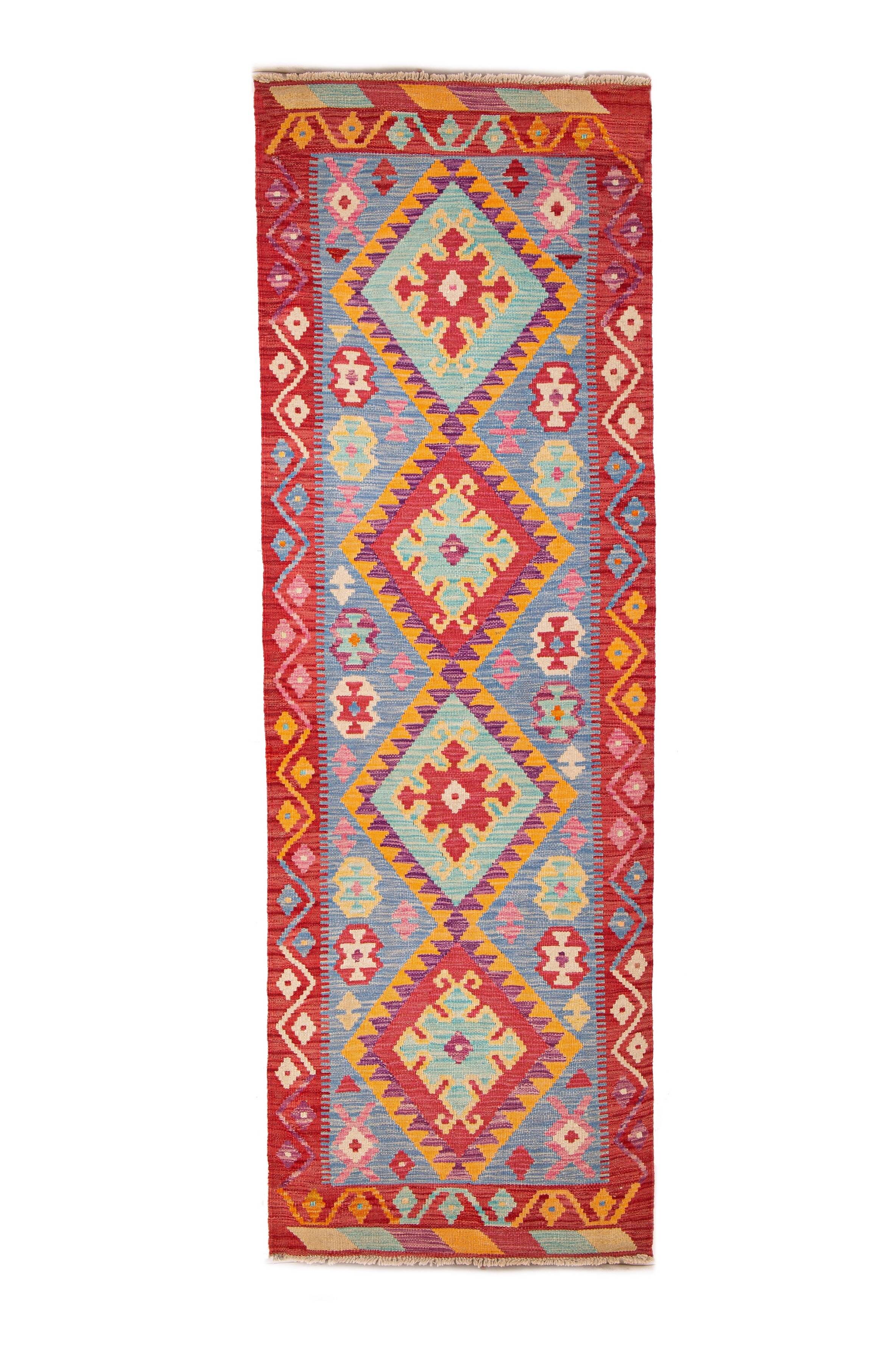 Afghan Pashtun Kilim Runner 240 x 76 cm