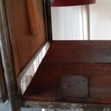Industrial style wheeled occasional table