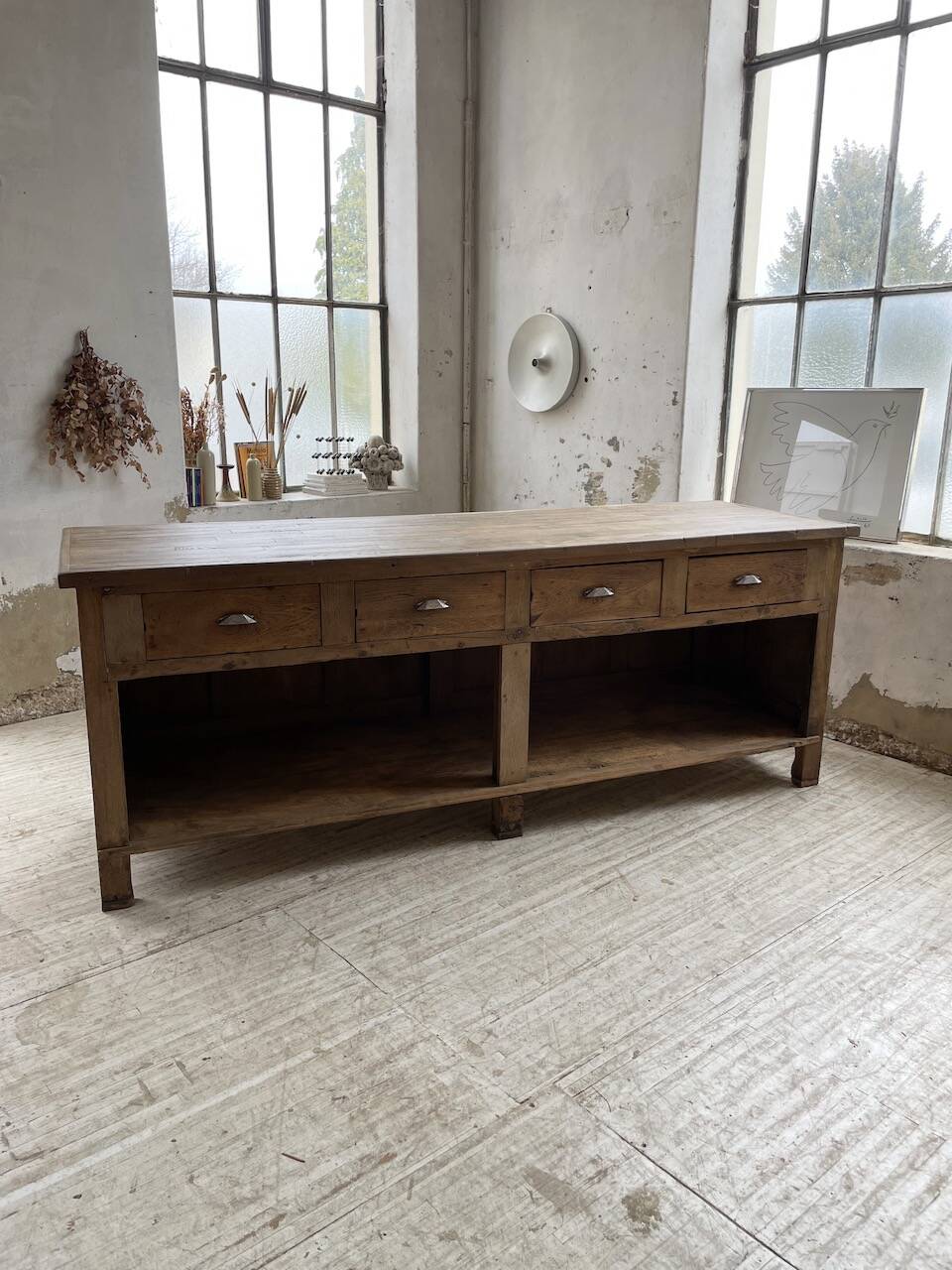 Comptoir en chêne XXL 260 cm