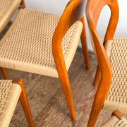 Set of 10 chairs 71 in teak by Niels O. Møller, JL Moller, Mid Century