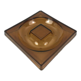 Large empty pocket smoked glass - 1970