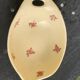 4 enameled ceramic bowls with gold or bird or flower pattern decoration, design and vintage 1950