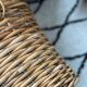 Old rattan and metal basket
