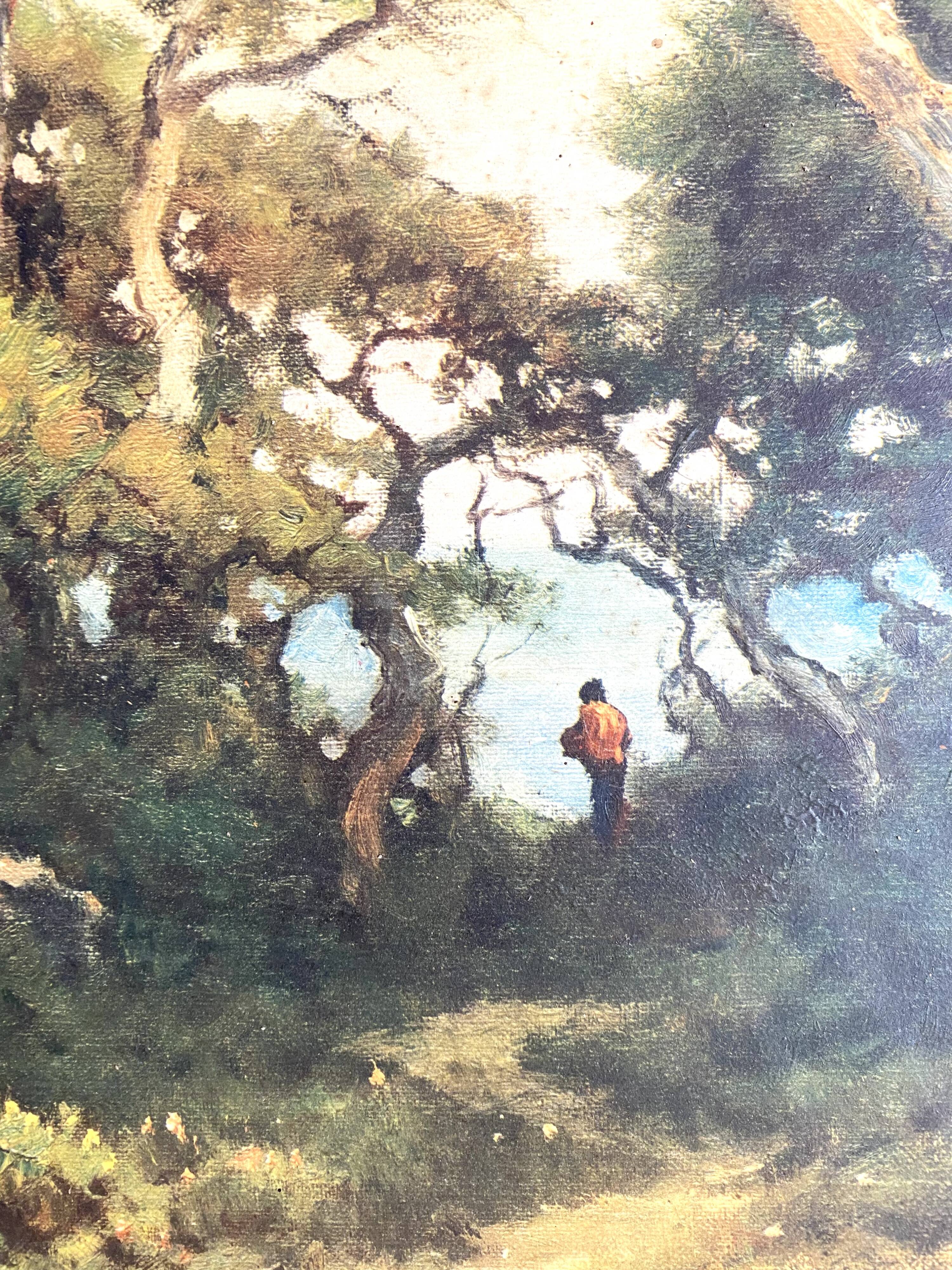 Tableau ancien impression d'art , paysage  Robert Woods 79x61 cm