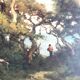 Tableau ancien impression d'art , paysage  Robert Woods 79x61 cm