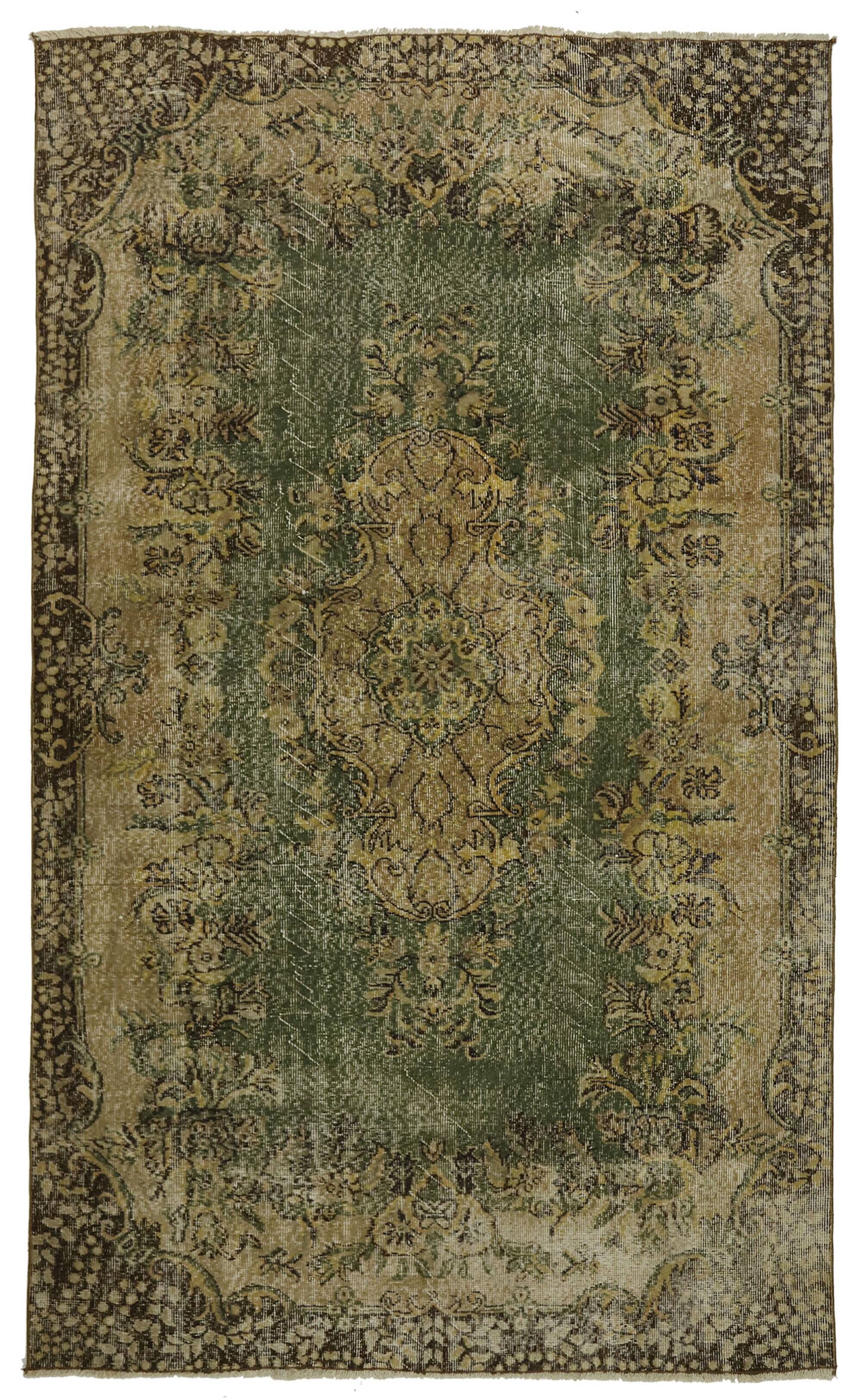 One-of-a-kind turkish handwoven vintage rug - rustic vintage charm 265x 161 cm