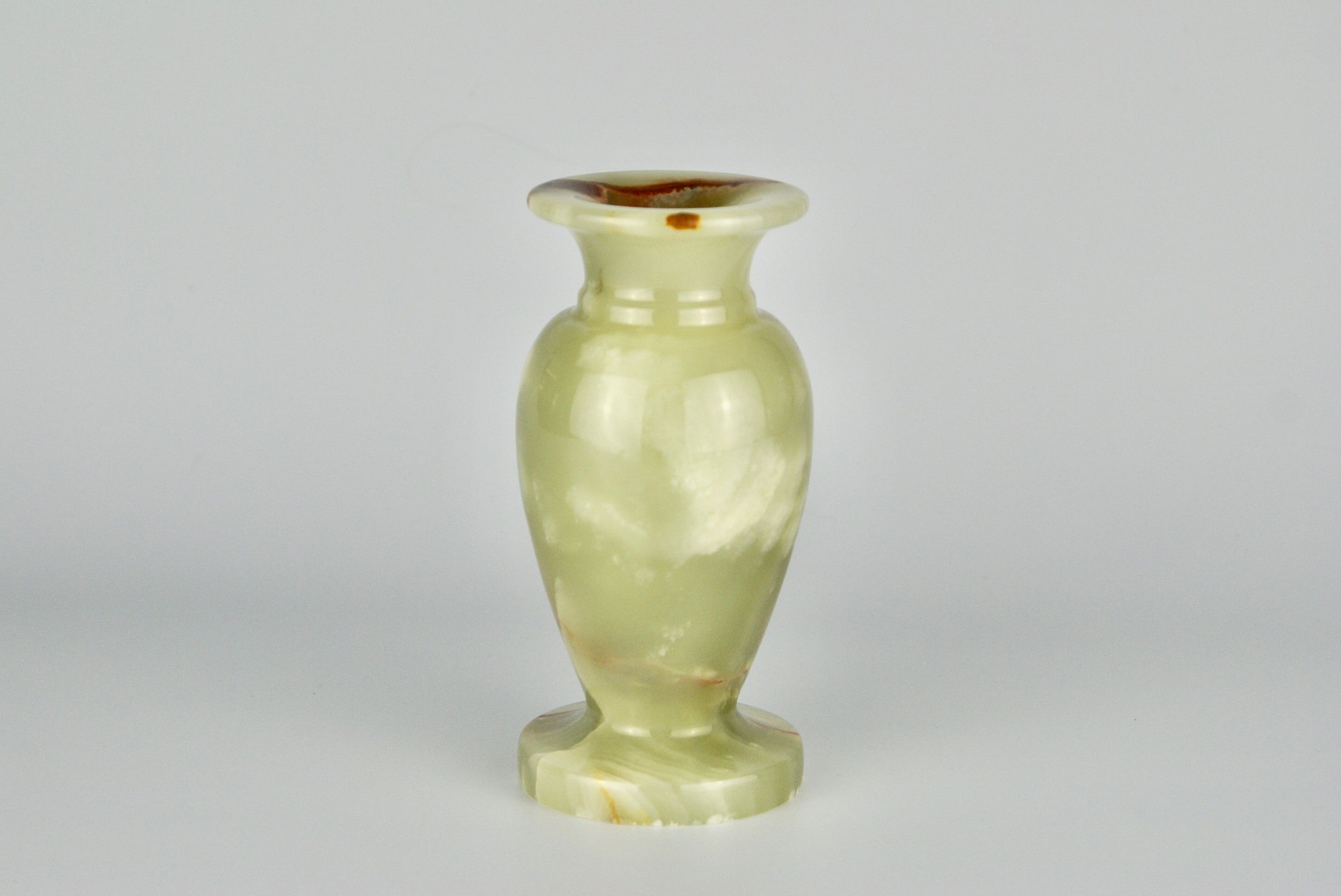 Vase onyx marbré brun vert