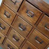 Antique Dutch Oak Apothecary Cabinet or Filing Cabinet, 1930s