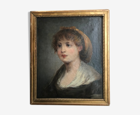 Portrait de jeune fille début 19 eme
