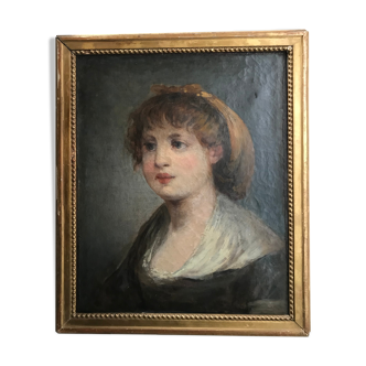 Portrait of young girl in early 19th th century