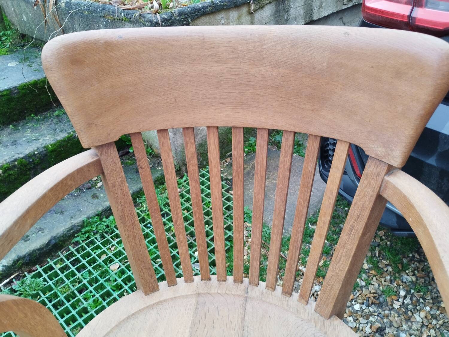 Old wooden desk chair