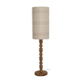 Vintage scandinavian wooden floor lamp 1960