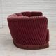 1960s, Danish 2-seater "Banan" sofa, furniture velour, oak wood.