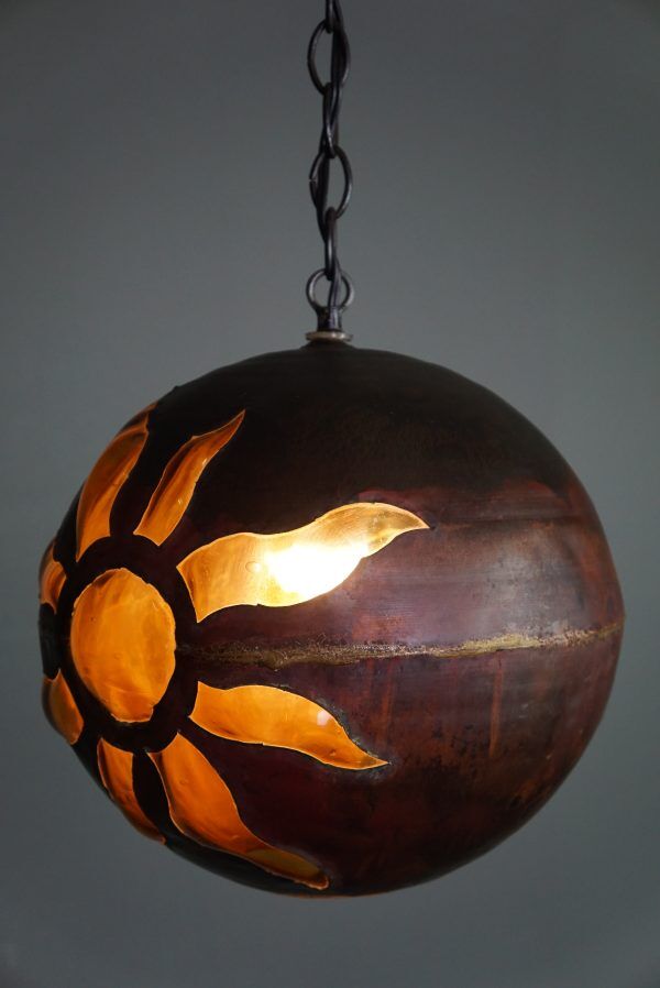 Brutalist suspension lamp Nanny Still McKinney, 1960
